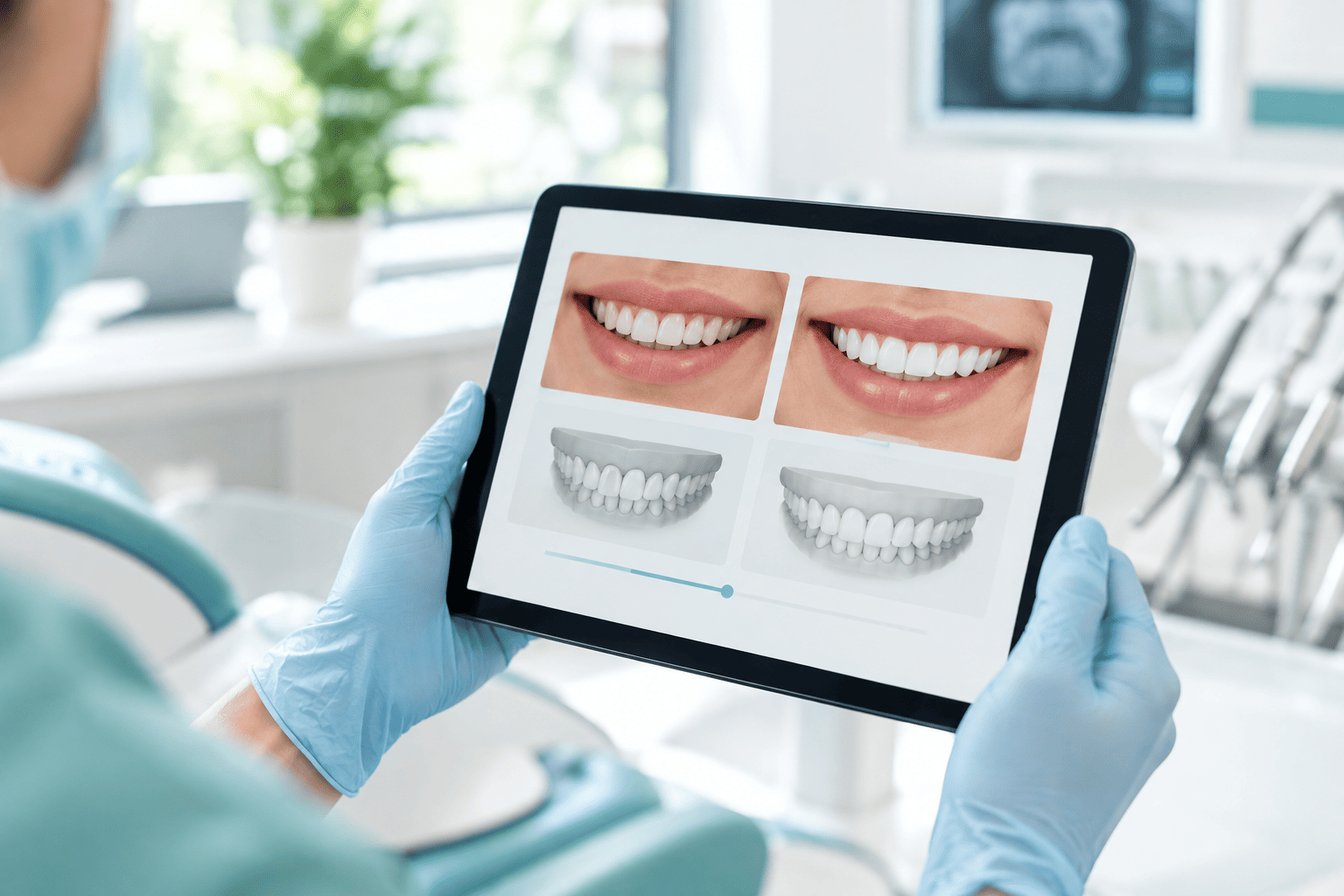 Simulación digital de diseño de sonrisa realizada en Dentistes de Molins de Rei